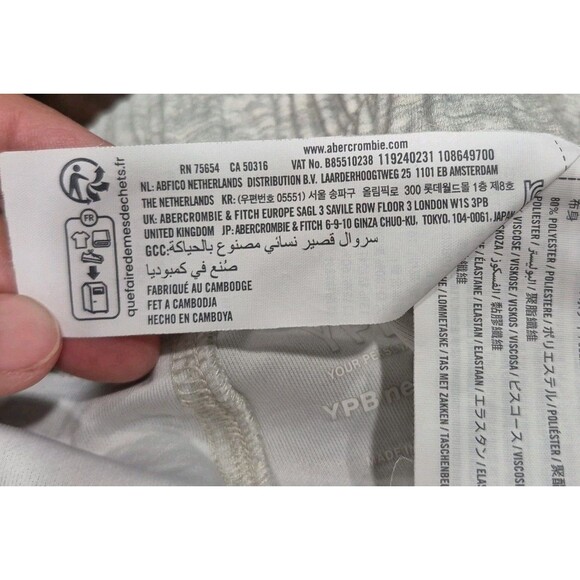 Abercrombie Fitch YPB Neoknit Shorts Women L Athletic Lounge Beach Gray - Picture 6 of 9